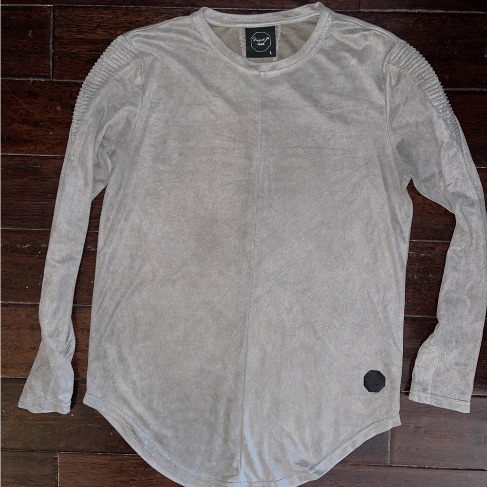 COPY - Men’s long sleeve faux suede shirt
